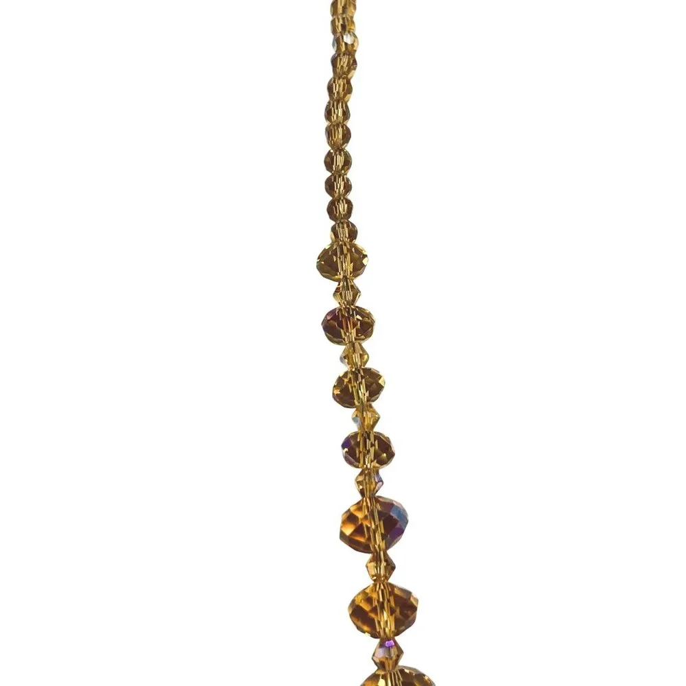 Kirks Folly Graduated Champaign Beads Choker Necklace (6282) - Picture 3 of 7